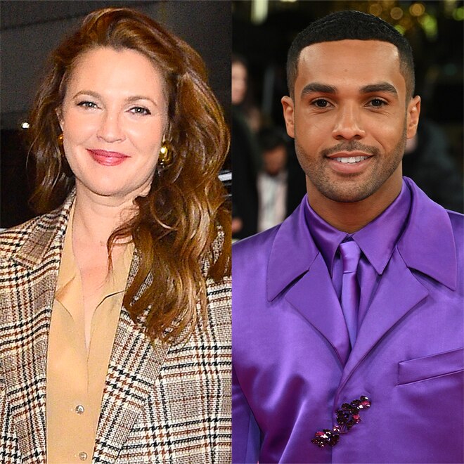 See "Blushing" Drew Barrymore React When Lucien Laviscount Gets Flirty See